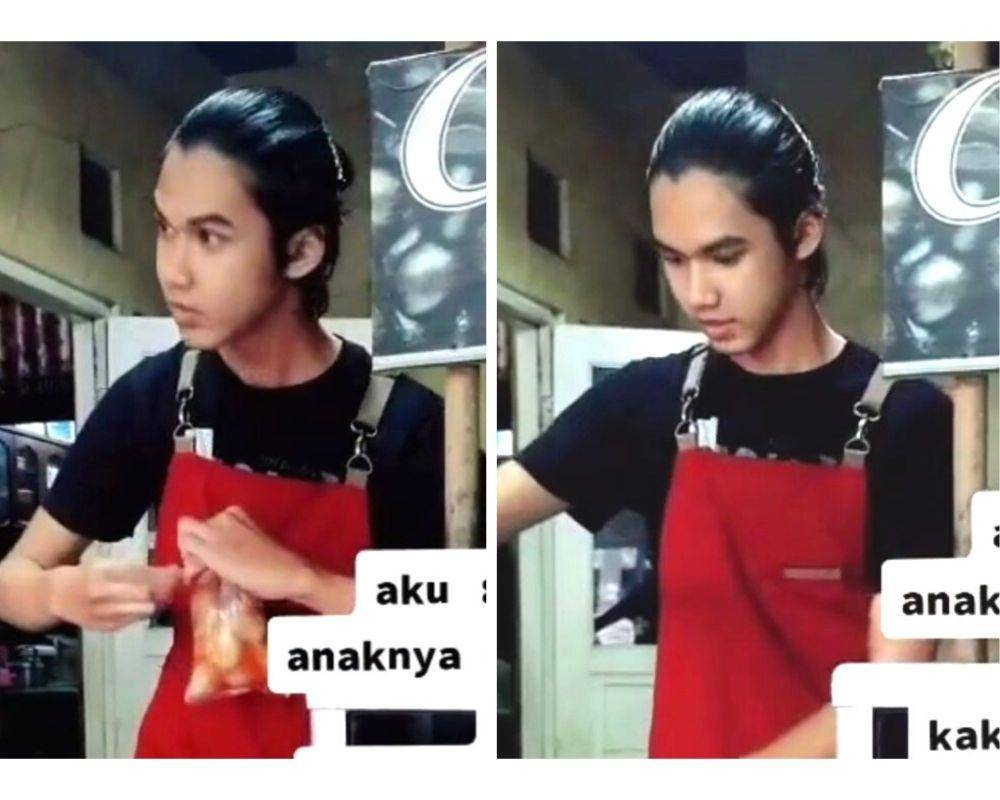 Tukang cilok mirip Al Ghazali (TikTok.com/lilypurnami_makeup)