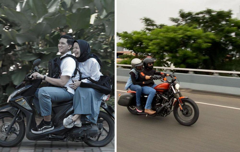 potret pasangan artis mengendarai motor (instagram.com/tantrisyalindri | instagram.com/hengkykurniawan)