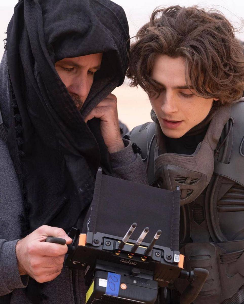 potret Denis Villeneuve & Timothee Chalamet (instagram.com/tchalamet)