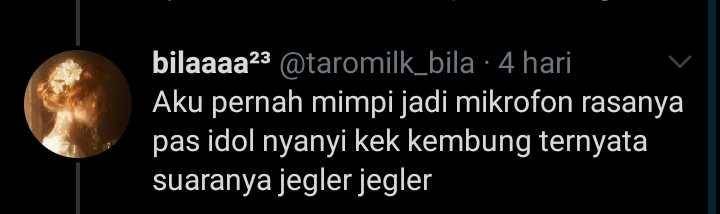 mimpi jadi sesuatu (twitter.com/taromilk_bila)