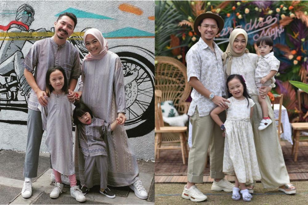 9 OOTD ala Keluarga Omesh dan Dian Ayu, Kompak Banget!