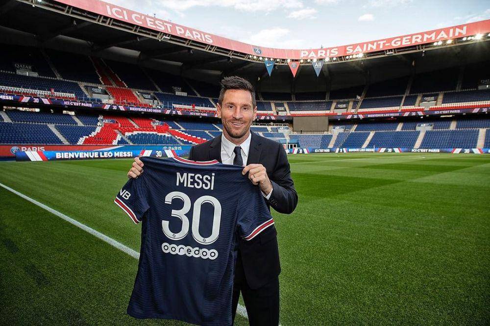 Lionel Messi saat meresmikan kepindahannya ke PSG. (instagram.com/leomessi)