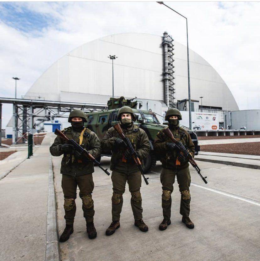 Prajurit Garda Nasional Ukraina di Chernobyl. twitter.com/IAPonomarenko