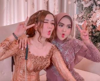 Marissa Magdalena Sitompul di siraman Ria Ricis, Selasa (09/11/2021) (instagram.com/marishachacha)