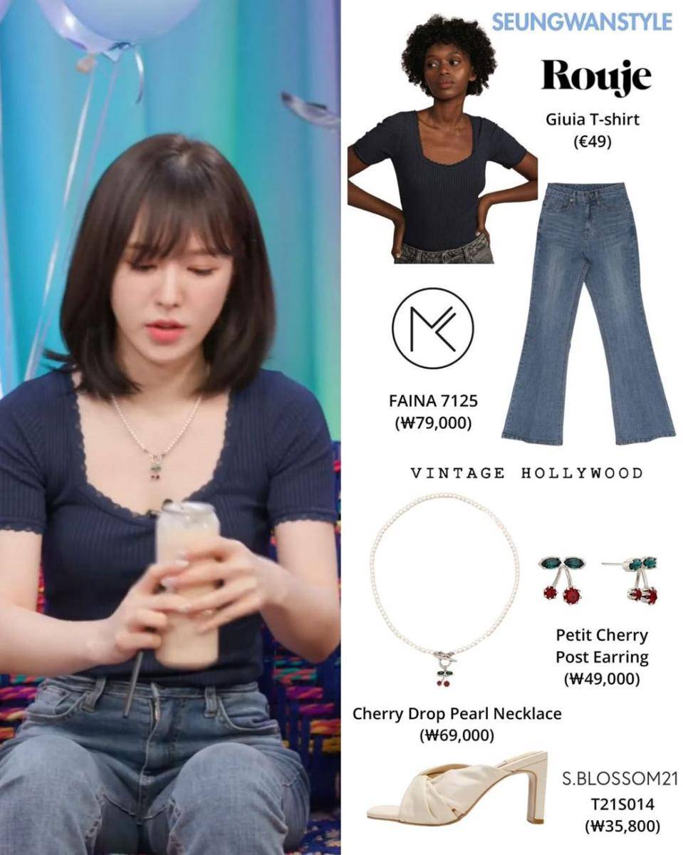 harga outfit Wendy Red Velvet (instagram.com/seungwanstyle)