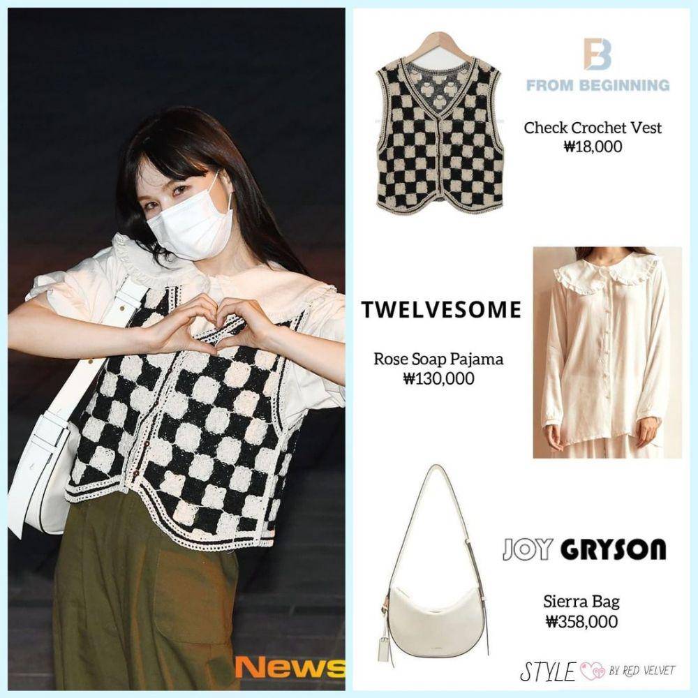 harga outfit Wendy Red Velvet (instagram.com/styleby.redvelvet)