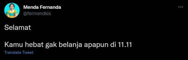 sobat miskin gak ikut 11.11 (twitter.com/fermendkis)