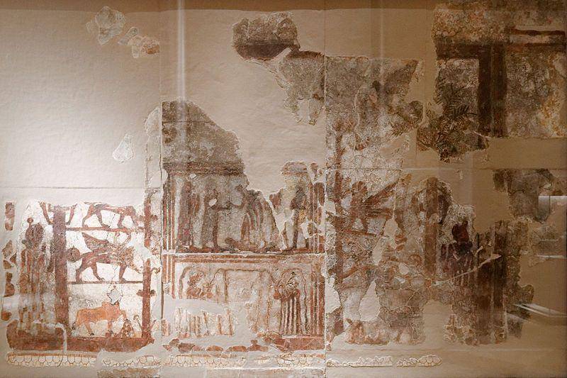 suatu mural peninggalan Kerajaan Mari (dok. Louvre Museum, Paris)