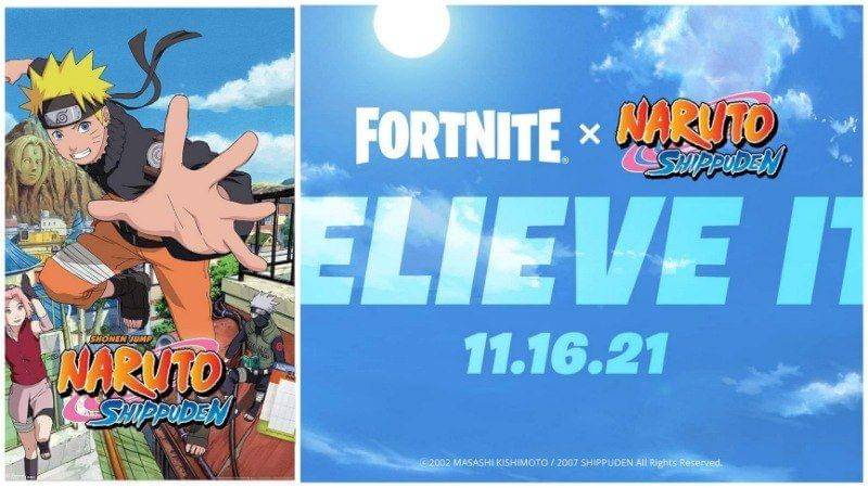 Naruto dan pengumuman crossover dengan Fortnite. Dok. Studio Pierrot dan Epic Games.