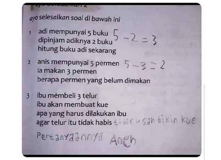 jawaban anak SD (instagram.com/flashback_post)