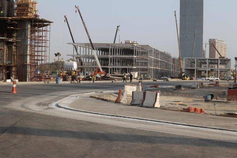 proses pengerjaan Jeddah Street Circuit (thenationalnews.com)