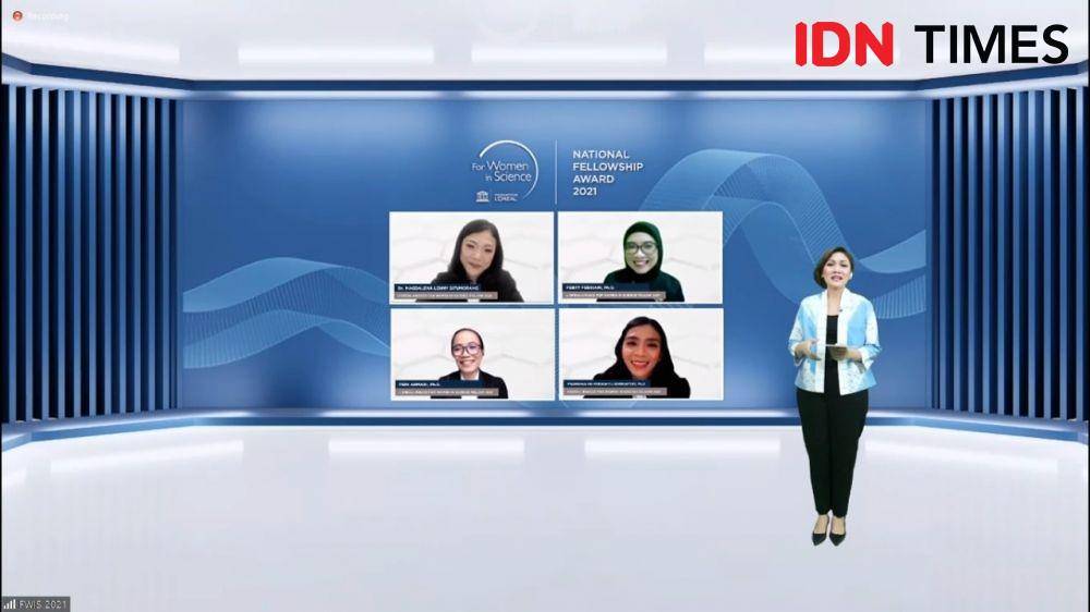 Inagurasi dan Konferensi Media L’Oréal-UNESCO For Women In Science National Fellowship 2021. Rabu (10/11/2021). (IDN Times/Annisa Nisrina).