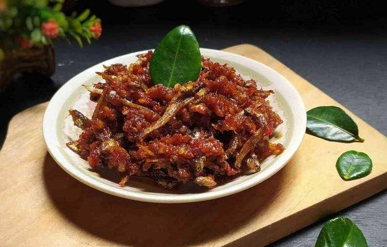 ilustrasi sambal teri daun jeruk (yummy.co.id/Bunda Rafa)