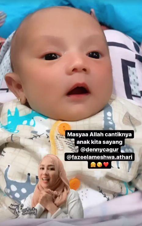 potret baby Meshwa (Instagram.com/shantydenny)