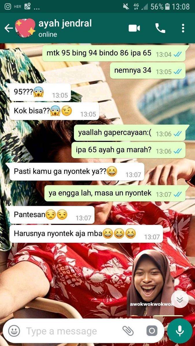 chat ayah kocak (twitter.com/captarians)