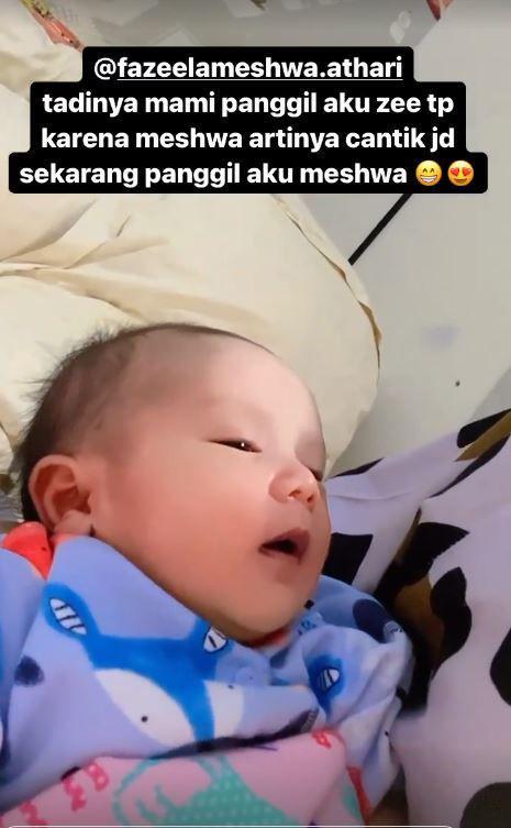 potret baby Meshwa (Instagram.com/shantydenny)