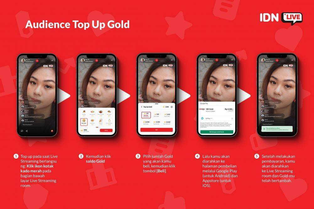 cara Audience top up Gold di Live IDN App (IDN Times/Gary Javan)