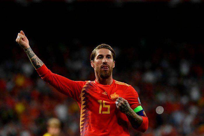 potret Sergio Ramos bersama timnas Spanyol (theathletic.com)