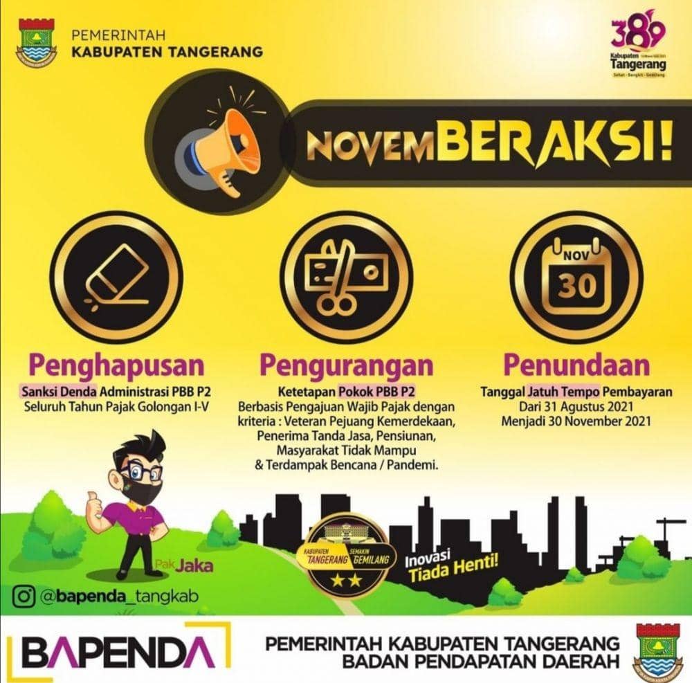 Veteran Kabupaten Tangerang Mendapat Keringanan Membayar PBB