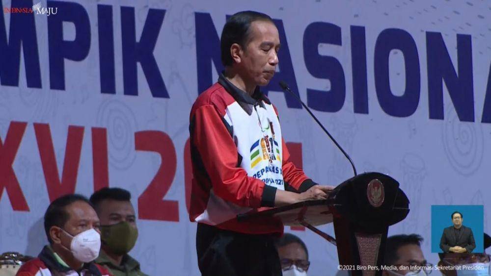 Presiden Jokowi hadiri penutupan Peparnas XVI di Papua (YouTube/Sekretariat Presiden)