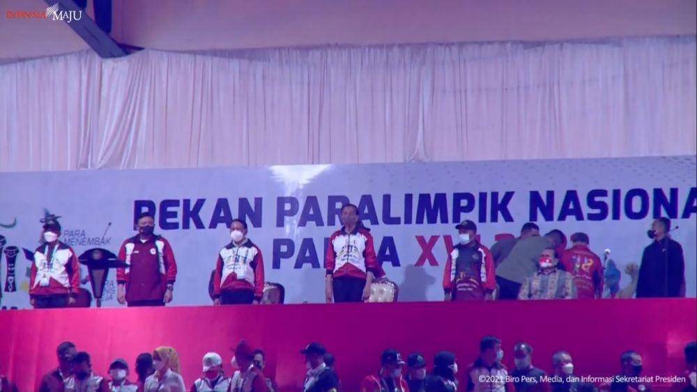 Presiden Jokowi hadiri penutupan Peparnas XVI di Papua (YouTube/Sekretariat Presiden)