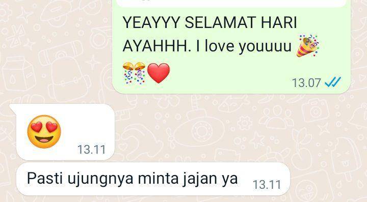 Balasan chat ucapan hari ayah (twitter.com/hchchcily)