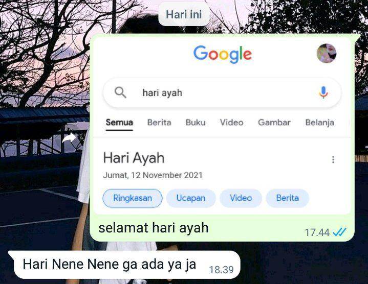 Balasan chat ucapan hari ayah (twitter.com/vnthzla)