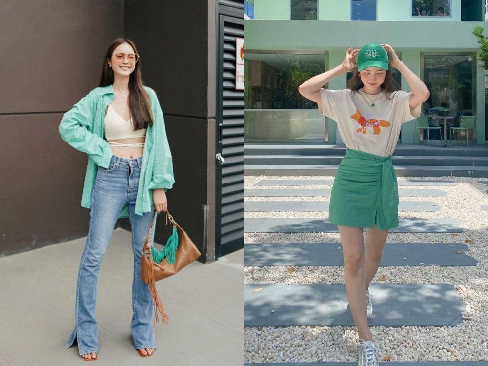 9 Ide Outfit Bernuansa Hijau ala Bua Nalinthip, Tampil Lebih Fresh!
