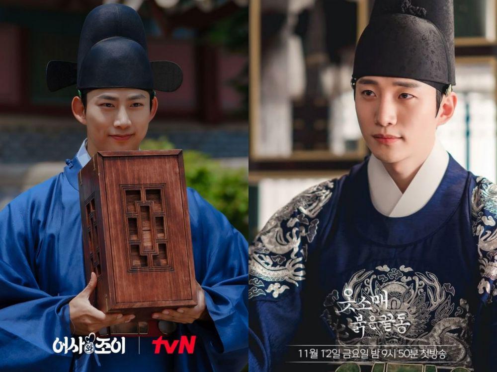 Ok Taecyeon di Secret Royal Inspector and Joy (instagram.com/tvn_drama) | Junho di The Red Sleeve (instagram.com/mbcdrama_now)