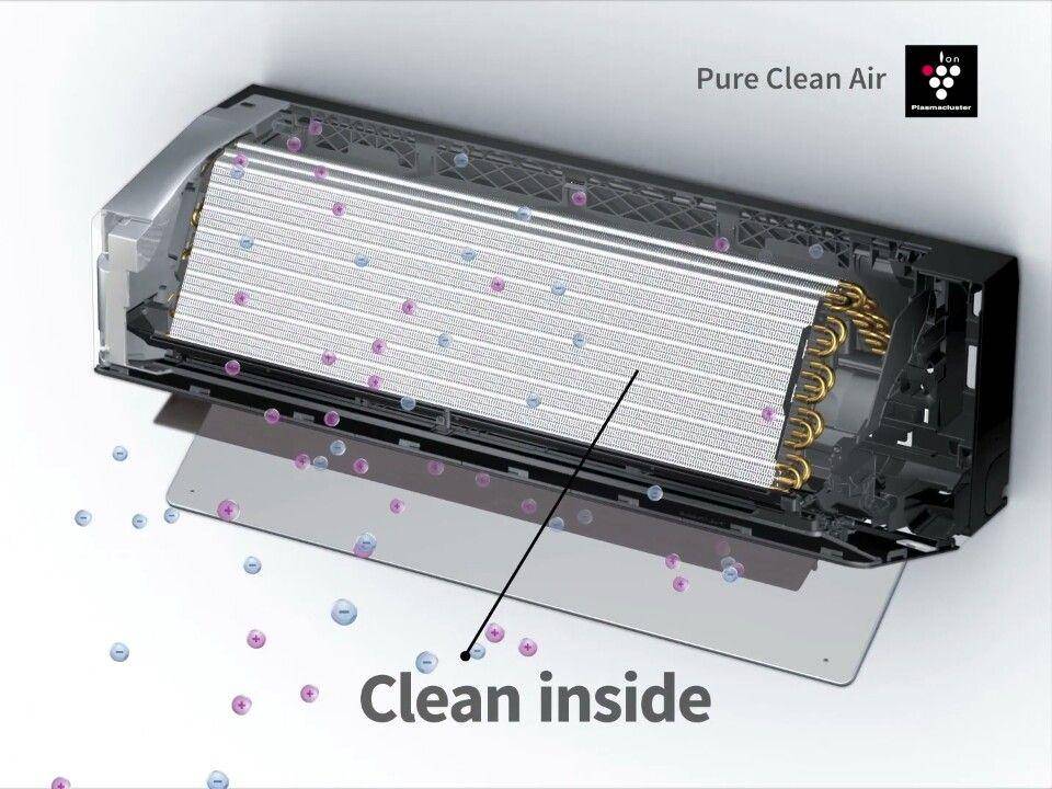 ilustrasi produk AC AIoT dari Sharp dengan teknologi Wind Clean System. (youtube.com/Sharp Indonesia)