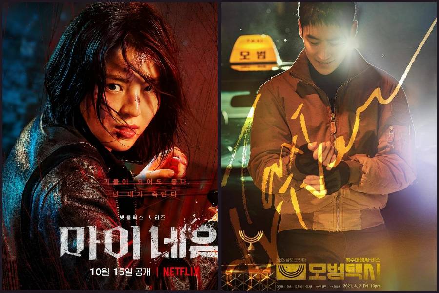poster My Name dan Taxi Driver (instagram.com/netflixkr | instagram.com/sbsdrama.official)