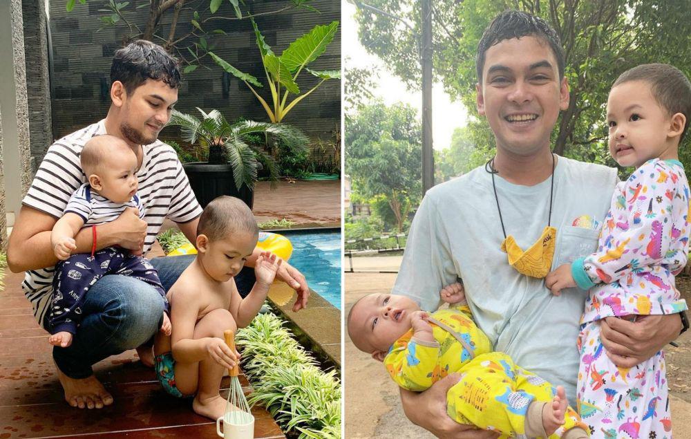 10 Potret Telaten Ridwan Ghany Asuh Buah Hati, Ayah Idaman!