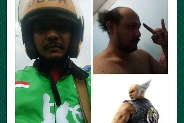 10 Potret Driver Ojek Online Cosplay Waktu Narik, Bikin Ngakak Kencang