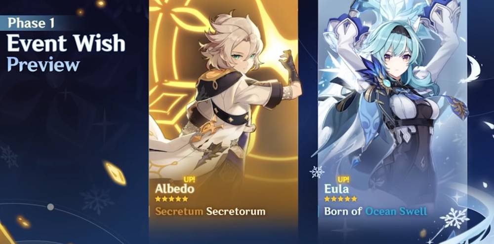 banner Albedo dan Eula (dok. miHoYo/Genshin Impact)