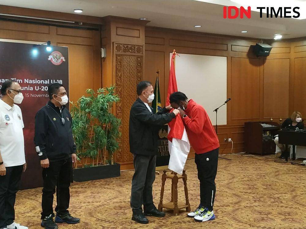 Suasana pelepasan Timnas Indonesia U-18 di Hotel Sultan, Jakarta. (IDN Times/Sandy Firdaus)