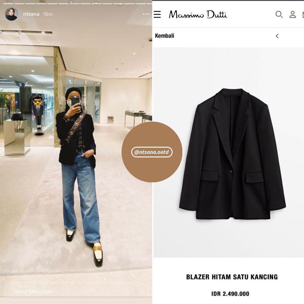 harga outfit Tsana (instagram.com/ntsana.ootd)