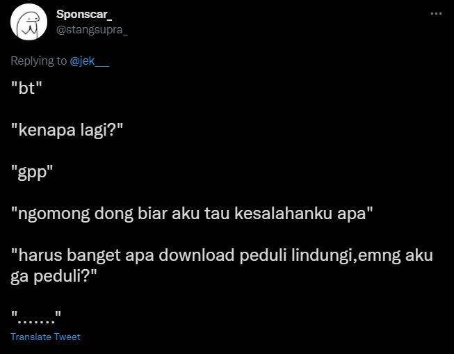 curhat pacar tiba-tiba ngambek (twitter.com/stangsupra_)
