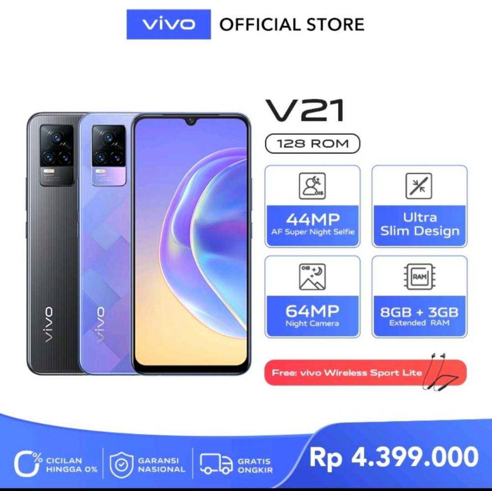 harga vivo V21 (shopee.co.id/vivo.indonesia)