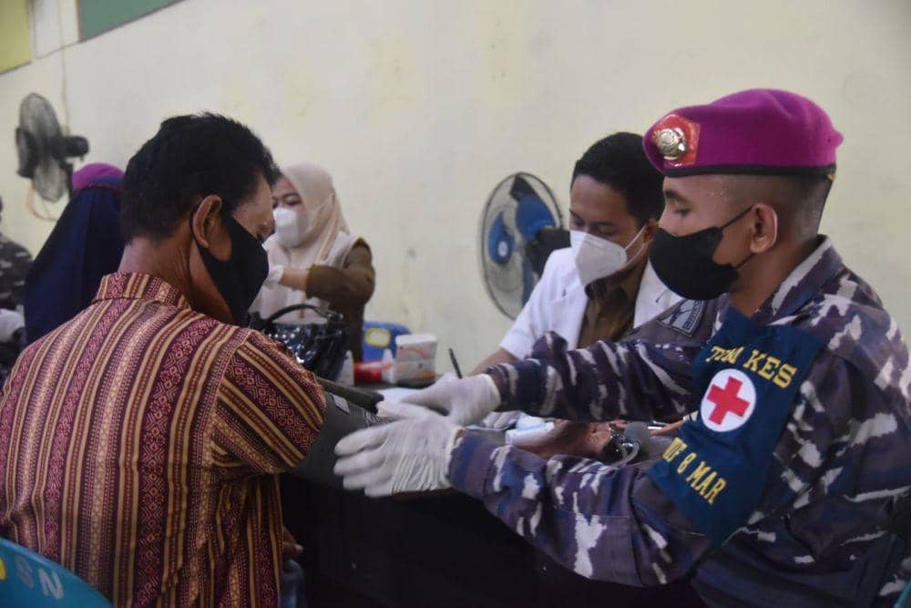 HUT Ke-76 Korps Marinir, Yonif 8 Marinir Kembali Gelar Serbuan Vaksin
