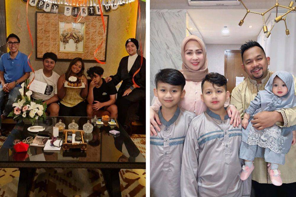 kolase potret keluarga Eko Patrio dan keluarga Beddu Tohar (instagram.com/ekopatriosuper | instagram.com/anggie_beddu)