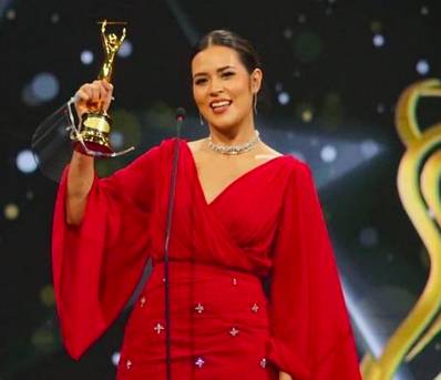Raisa dalam AMI Awards 2021 (instagram.com/pamelausanto)