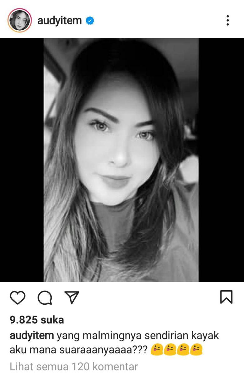 ungkapan rindu Audy Item untuk Iko Uwais (instagram.com/audyitem)