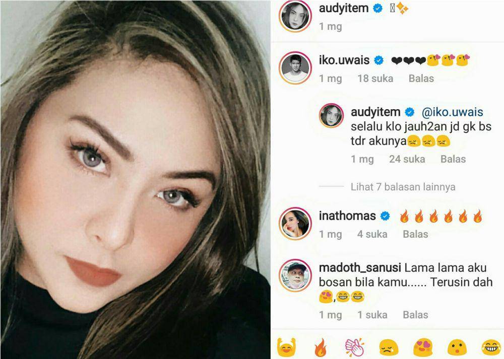 ungkapan rindu Audy Item pada Iko Uwais (instagram.com/audyitem)
