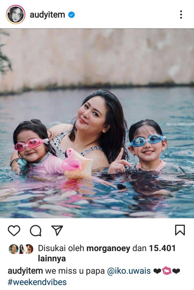 ungkapan rindu Audy Item pada Iko Uwais (instagram.com/audyitem)