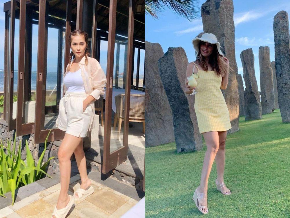 9 Ide Outfit Kasual Berwarna Cerah ala Eva Anindita, Manis Banget!