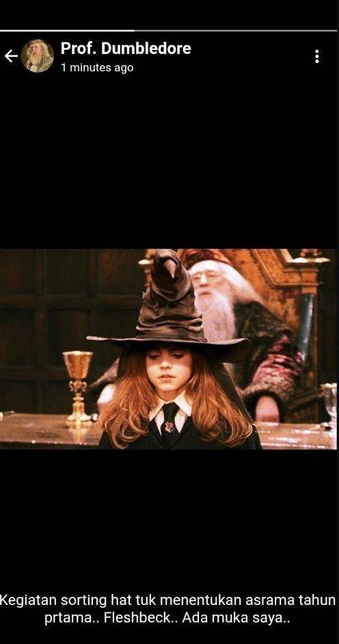 status WhatsApp guru Hogwarts (twitter.com/honeymoreen)