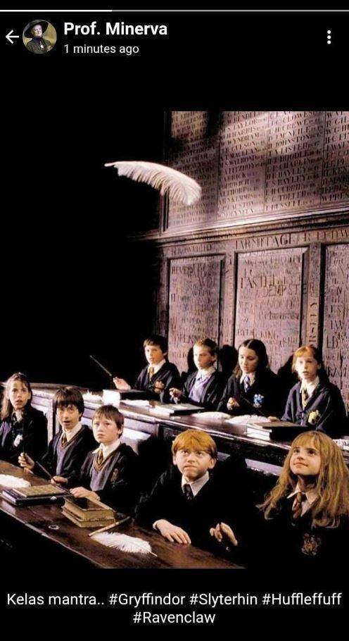 status WhatsApp guru Hogwarts (twitter.com/honeymoreen)