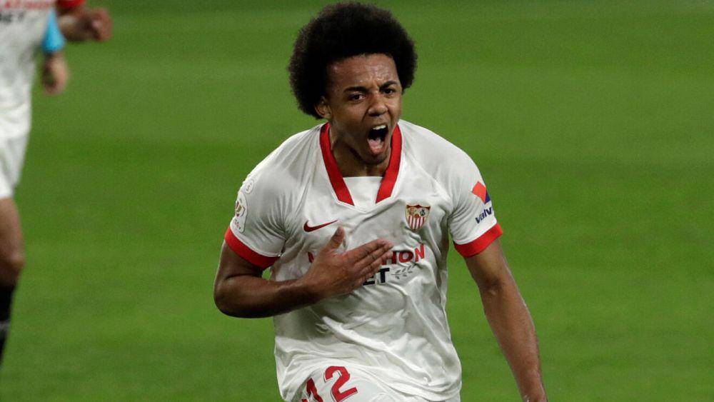 selebrasi gol Jules Kounde (marca.com)