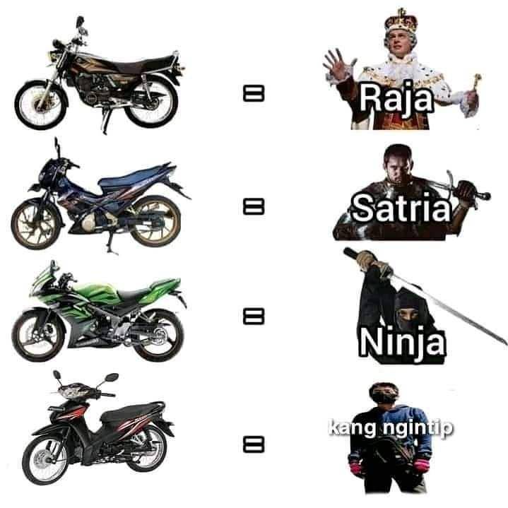 meme tipe pengguna motor (instagram.com/_hujatotomotifofficial)