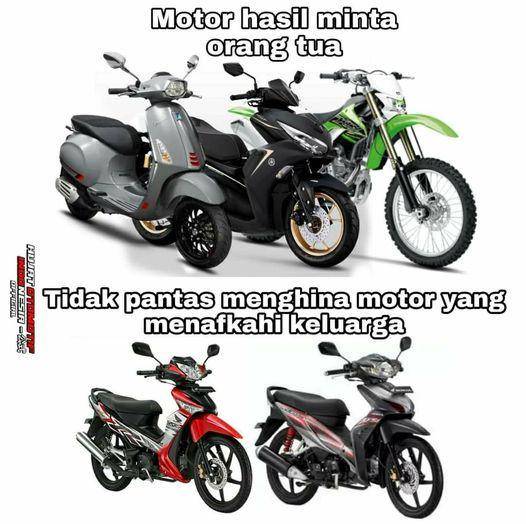 meme tipe pengguna motor (facebook.com/Hujat Otomotif Indonesia Official)